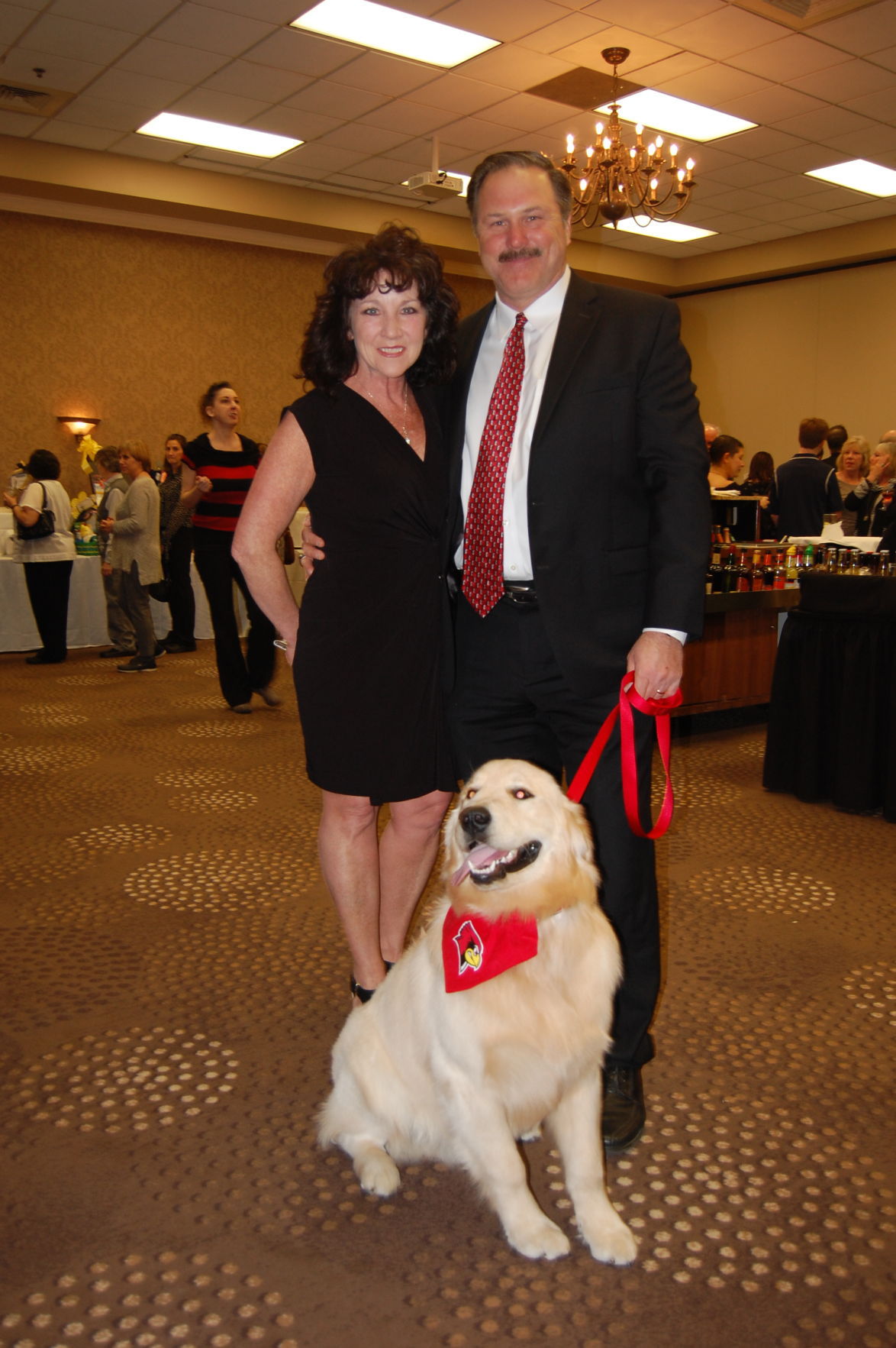 Aimee and Brock Spack with dog Reggie
